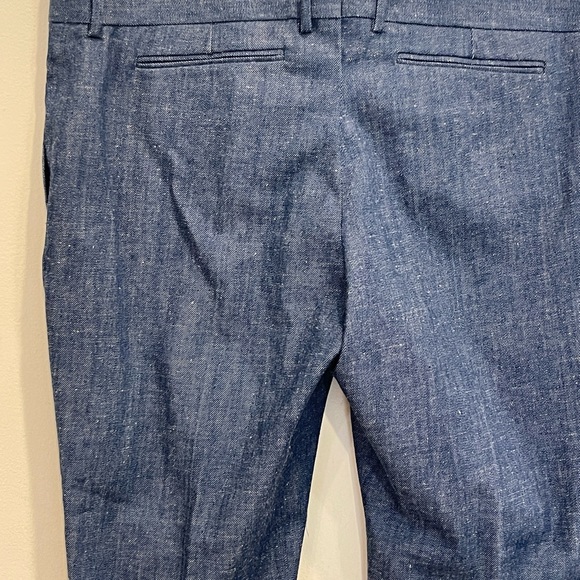 CELINE Cotton Denim Straight Leg Trousers Pants with Ankle Zip 44 like new - Picture 6 of 16